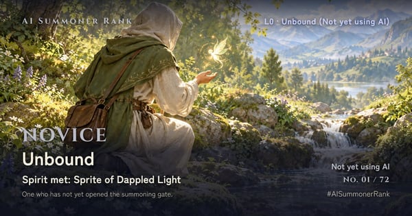 Novice card No.1 "Sprite of Dappled Light"